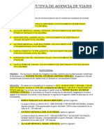 Acta Constitutiva de Agencia de Viajes Ultima