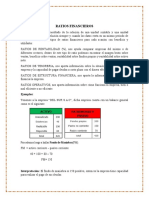 Ratios Financieros Con Ejemplos