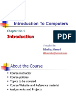 Introduction To Computers: Chapter No 1