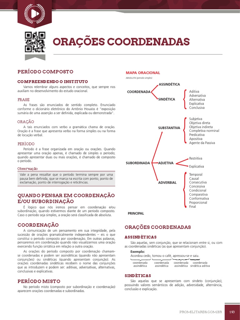 Orações Coordenadas: Guia Completo e Exercícios Resolvidos | PDF ...