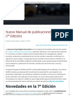Nuevo Manual de Publicaciones APA 2020 (7 Edición)