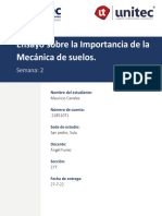 Ensayo Sobre La Importancia de La Mecánica de Suelos.