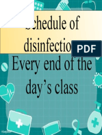 Schedule of Disinfection (School Facilities)