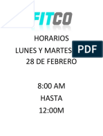 HORARIOS