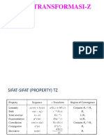 Sifat Transformasi Z