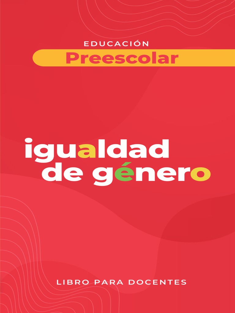 Igualdad de Genero Libro Docentes Preescolar | PDF | Estudios de género ...