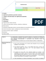 Plano de aulas de matemática sobre frações