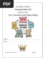 Computing Year 7 Flowcharts and Problem Solving Study Booklet - 1