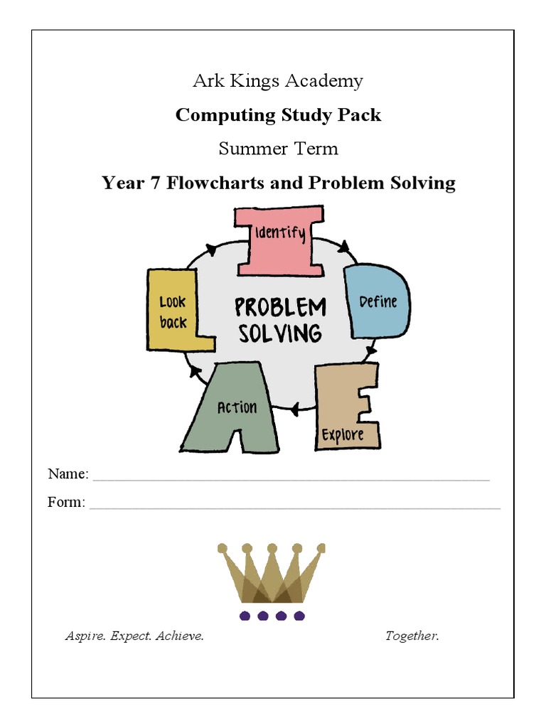 Computing Year 7 Flowcharts and Problem Solving Study Booklet - 1 | PDF ...