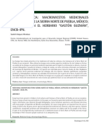 Nota Científica Macromicetos Medicinales Provenientes de La Sierra Norte de Puebla, México. Depositados en El Herbario Gastón Guzaman Encb-Ipn
