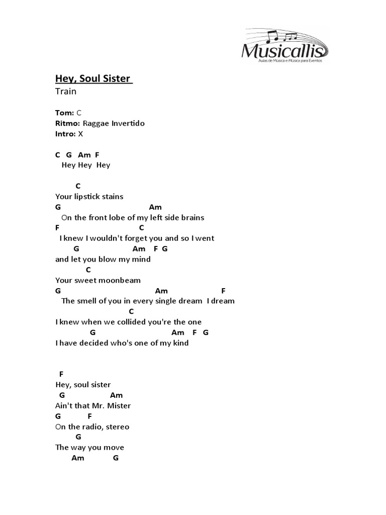 Hey, Soul Sister - Train | PDF, image size:768x1024