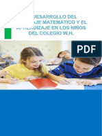 El Desarrollo Del Lenguaje Matemático y El Aprendizaje en Los Niños Del Colegio W.H