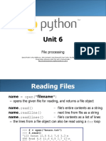 Unit 6: File Processing