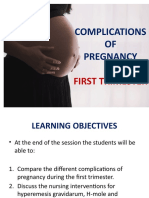 Complications of Pregnancy in the First Trimester