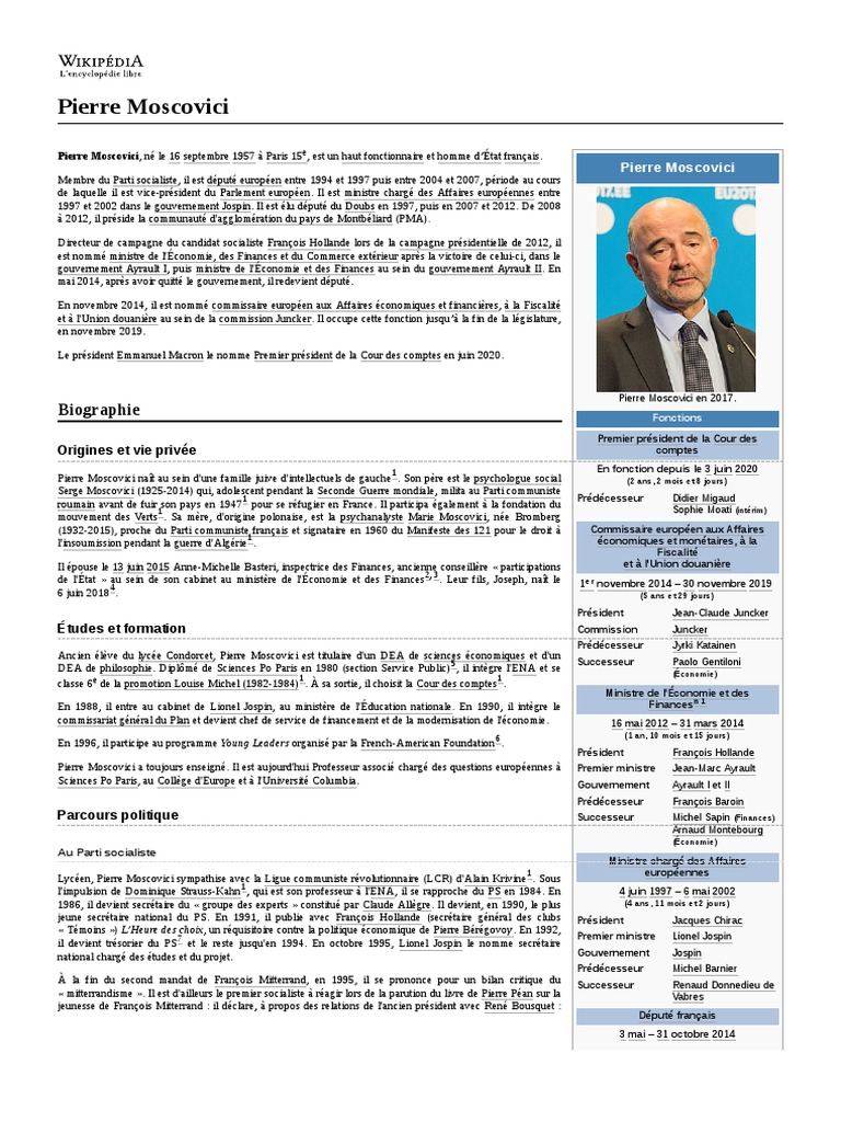 Pierre Moscovici | PDF | François Hollande | Gouvernement