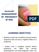 Management of Pregnancy at Risk