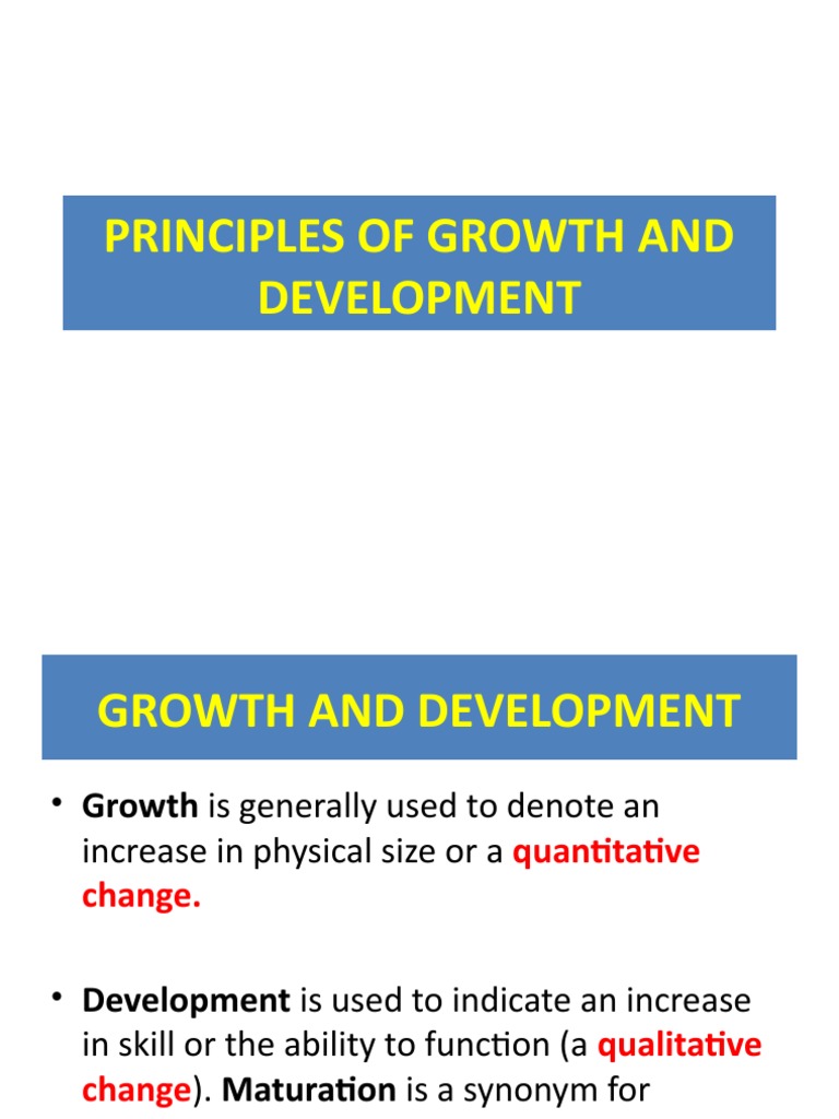 Principles Of Growth And Development Pdf Slideshare