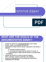 Argumentative Essay Powerpoint