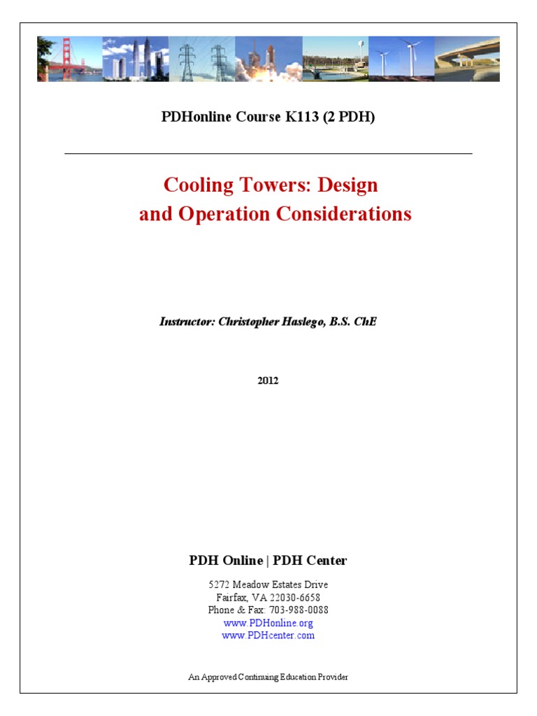 Cooling Tower Design and Operation Guide | PDF | Enthalpy | Heat