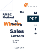 The RMBC Method for Winning Sales Letters