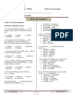 Oraciones Incompleta (Ficha de Trabajo) - 1º