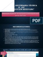 Manual de Inscripcion y Reinscripcion Esc. Sec. Tec. 107 Revolucion Mexicana