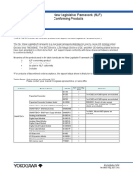 General Specifications: New Legislative Framework (NLF) Conforming Products