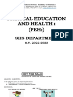 Physical Education and Health 1 (PEH1) : Shs Department