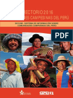 Directorio de Comunidades Campesinas Del Peru 2016
