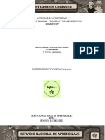 Actividad de Aprendizaje 7 Evidencia 5: Manual "Procesos Y Procedimientos Logísticos"