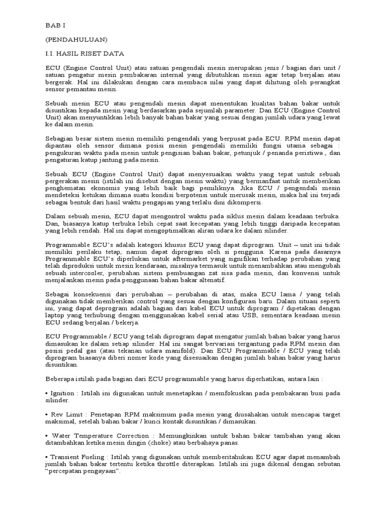 Pengenalan ECU (Engine Control Unit) PDF