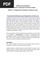 1. Diagnóstico de Situação em Sistemas Locais