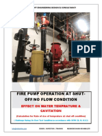 Fire Pump Operation at Shut-Off-On Flow Condition
