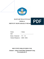 Daftar Nilai Tema 6 (New