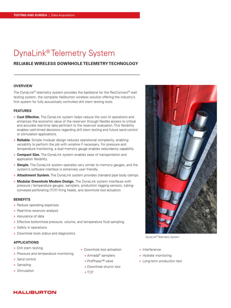 Dynalink Telemetry System Reliable Wireless Downhole Telemetry