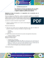 Evidencia 3 Taller Determinar El Tipo de Transporte y La Aseguradora Mas Conveniente para El Traslado Del Producto