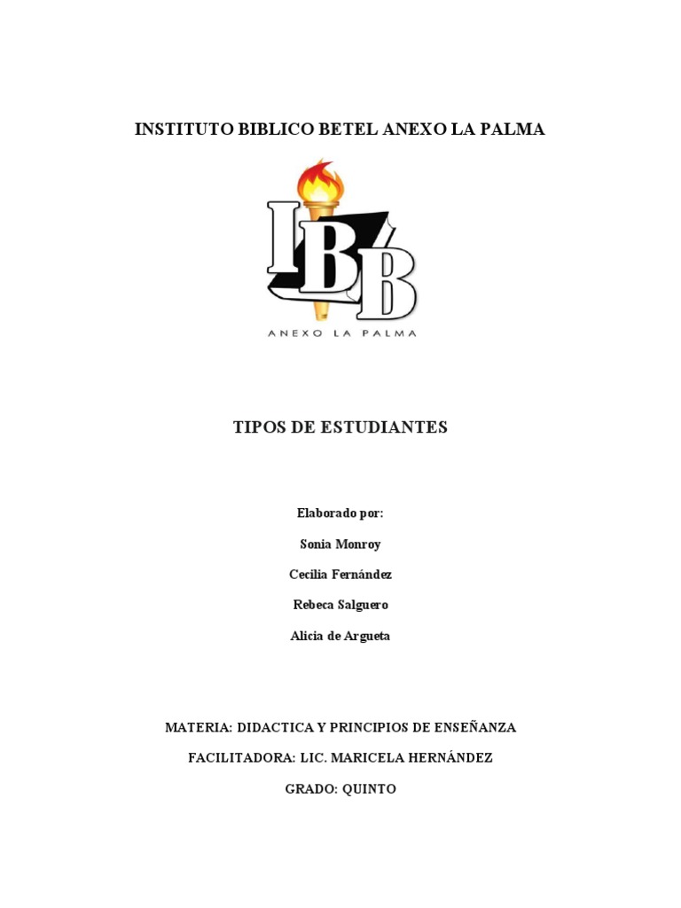 Tipos De Alumnos Pdf Aprendizaje Ciencia Cognitiva