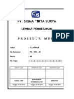 Lembar Pengesahan Prosedur Inti