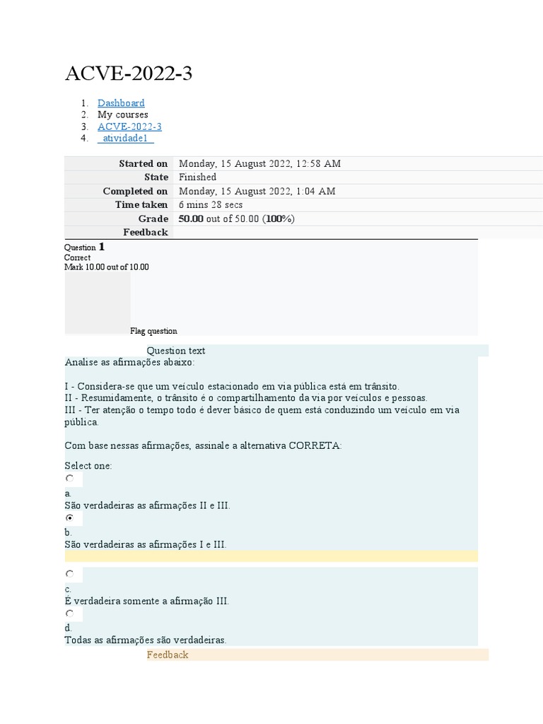 ACVE - Atividade 1 - 2 | PDF