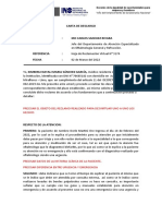 Carta de Descargo - Oftalmología Dra Kimberly Sanchez