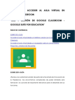 ACCESO AULA VIRTUAL GOOGLE CLASSROOM