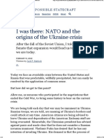 I Was There NATO and The Origins of The Ukraine Crisis - Responsible Statecraft