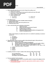 Auditing Theory Midterm Exam