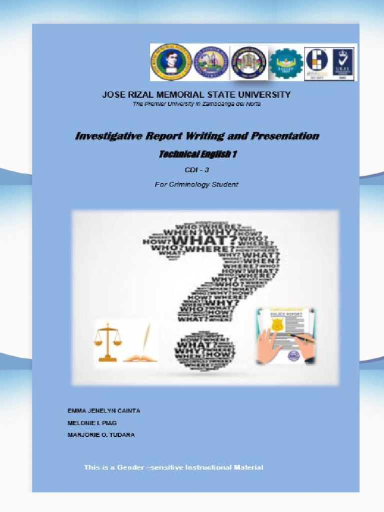 technical english 1 (investigative report writing and presentation pdf)