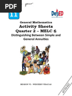 Activity Sheets: Quarter 2 - MELC 6