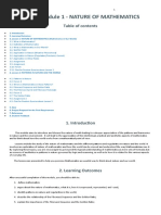 MMW Module 1 - NATURE OF MATHEMATICS