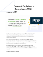 Cookie Consent Explained - Achieve Compliance With Seers CMP