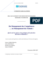 [MFE] Du Management Des Competences Au Management Des Talents