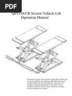 QJYJ30-CB Scissor Vehicle Lift Operation Manual