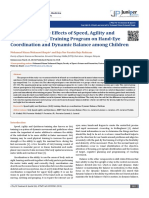 A Case Study: The Effects of Speed, Agility and Quickness (SAQ) Training Program On Hand-Eye Coordination and Dynamic Balance Among Children